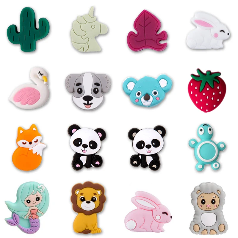 

5pcs Silicone Beads Baby Teether Rainbow Cloud Tiny Rod Rodent Food Grade Teeth DIY Pacifier Chain Nursing Bracelet Baby Product
