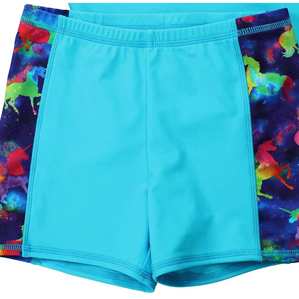 Купальный костюм для девочек подростков с единорогом комплект из 2 предметов: