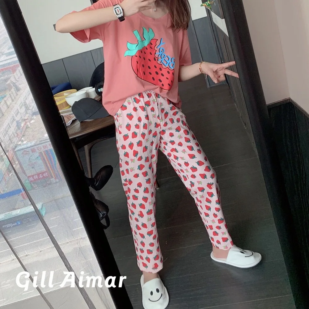 Пижама женская из мягкого хлопка в черно-белую клетку | Женская одежда