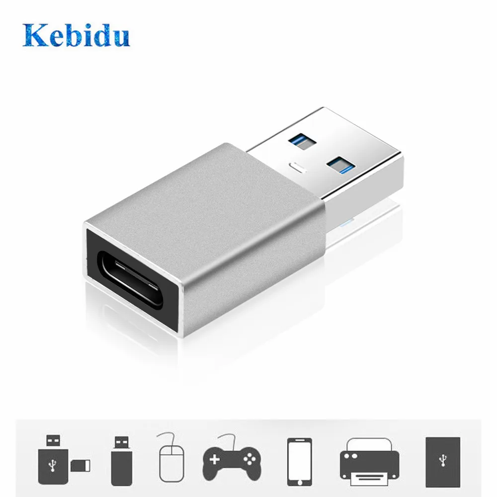 KEBIDU USB C конвертер штекер на Тип гнездо OTG адаптер для Xiaomi Nexus 5x6p Oneplus 3 2 Macbook USB3.0