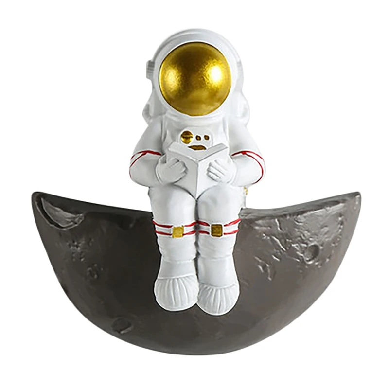 

1Pcs Nordic Space Aerospace Room Astronaut Figurines Bedside Wall Hanging Sculpture Statue Living Room Wall Decoration