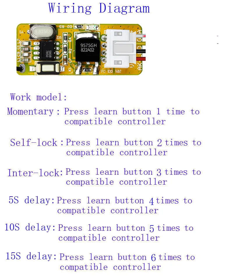 Sleeplion 3V 3.7V 5V 6V 9V 12V Mini Relay Wireless Switch Remote Control Power LED Lamp Micro Receiver Transmitter 3V-12V | Обустройство