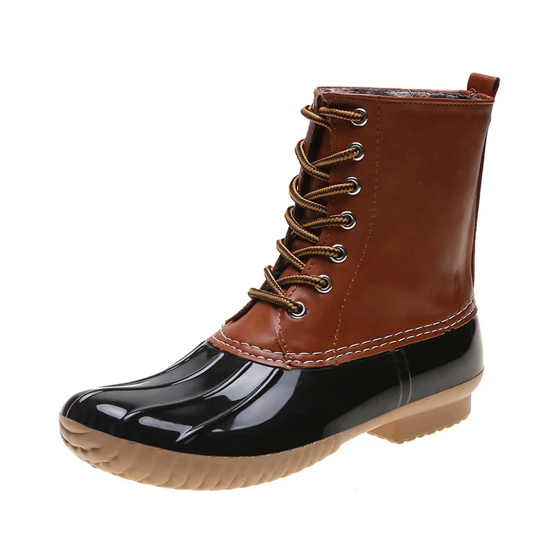 Женская утка сапоги водонепроницаемые резиновые девушки размера плюс 41 42 Zapatos De