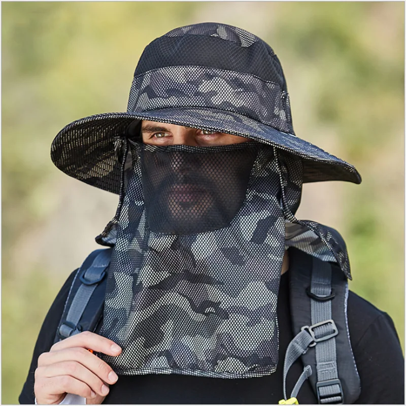 

Multifunction Sun Hat for Men Sunhat Summer Outdoor Quick-drying Sunscreen Fisherman Hat Fishing Breathable Sun Hats Face Mask