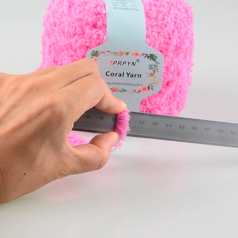 TPRPYN 1 шт. = 100 г 90 м Коралловая флисовая вязаная пряжа для вязания Полиэстеровая