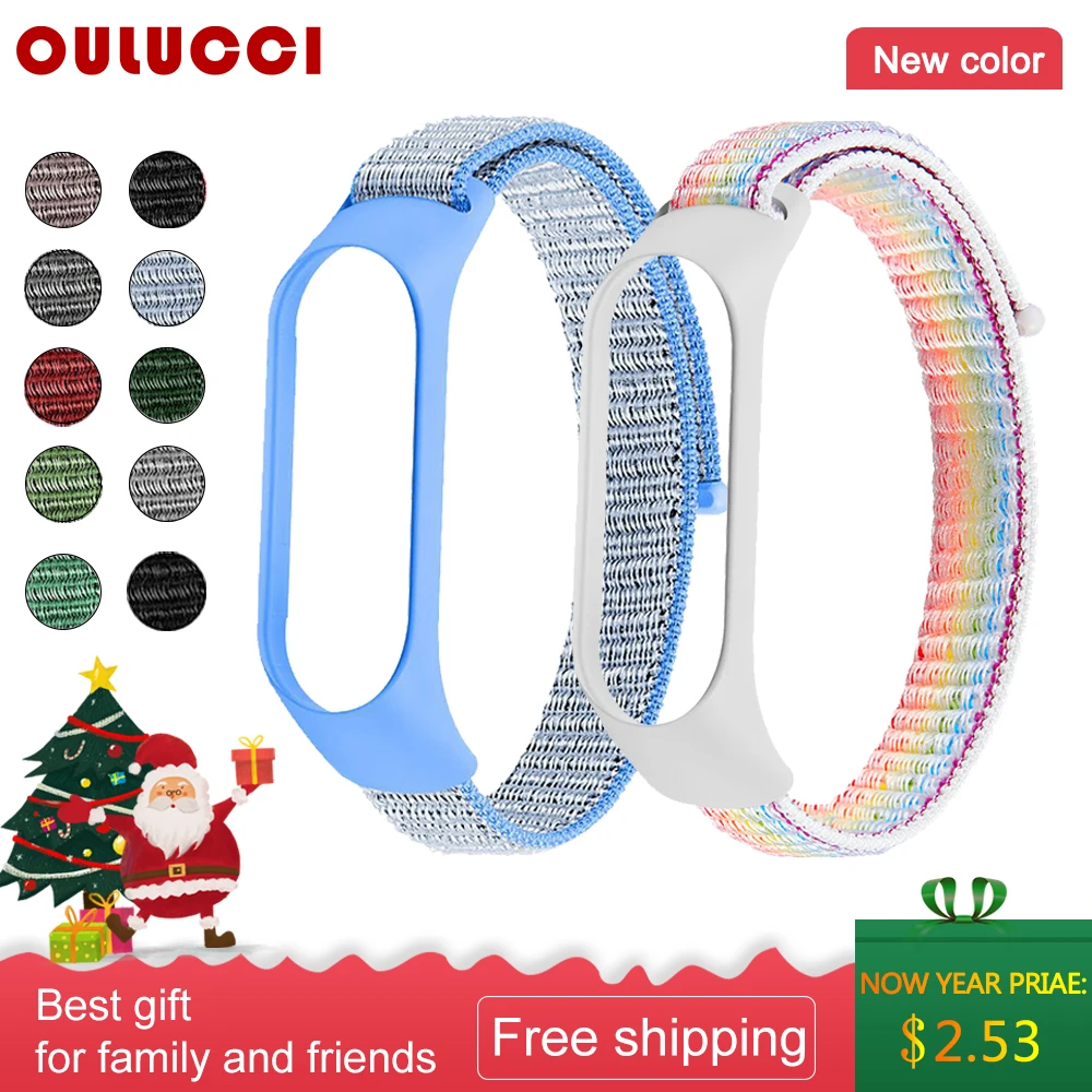 Нейлоновый ремешок OULUCCI для xiaomi mi band 4 спортивный дышащий аксессуары сменный