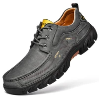 men women hiking shoes genuine leather soft durable waterproof anti slip outdoor climbing trekking boots 2021 new sneakers