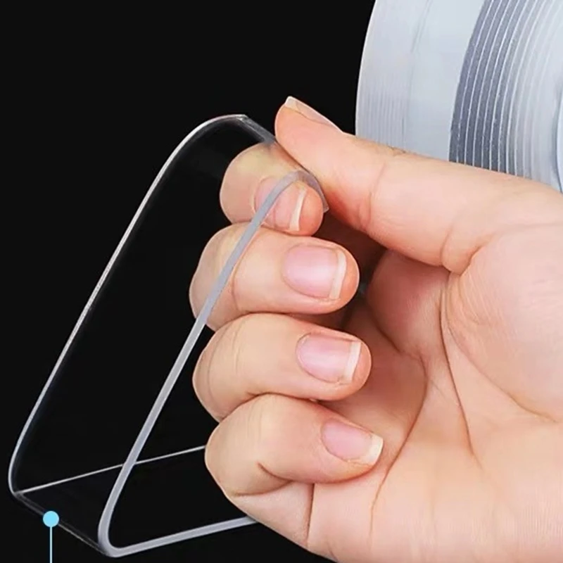 

1PC Nano Magic Double Tape Transparent Sided Tape NoTrace Reusable Waterproof Adhesive Strong Wall stickers For Bathroom kitchen