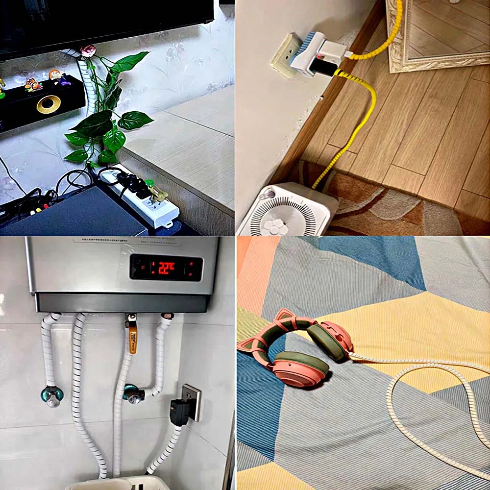 Спиральный протектор для обмотки шланга противоударный органайзер проводов