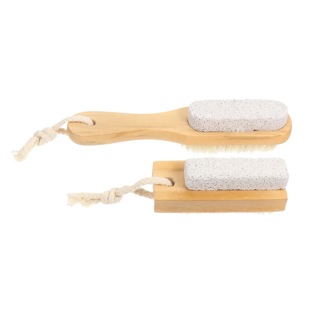 

2Pcs Portable Foot Remover Exfoliator Pumice Stone Bath Tool (Light Yellow)