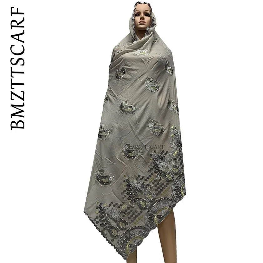 Новое поступление африканская Женская шаль мягкие хлопковые шарфы с вышивкой