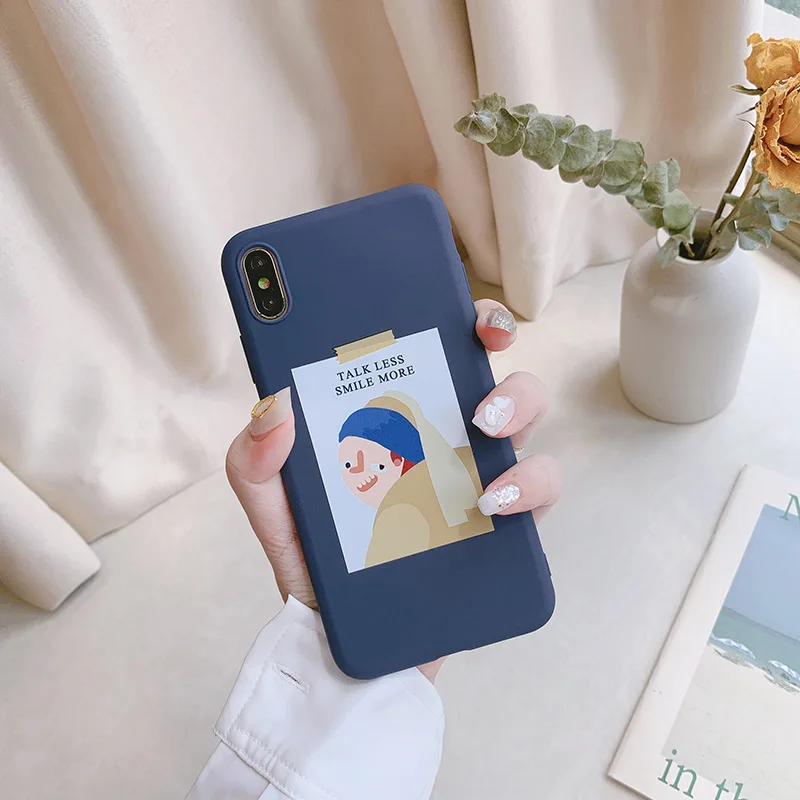 

Cartoon Creative Girl Silicone Soft Phone Case For iPhone 7 8 Plus 2020 SE X XR XS Max 11 11Pro Max 12 12Pro Max Pro Mini Case