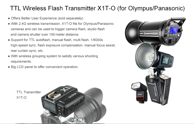 Godox V860II камера вспышка GN60 HSS ttl вспышка триггер фонарик для Canon Nikon sony Olympus Fujifilm синхронизатор