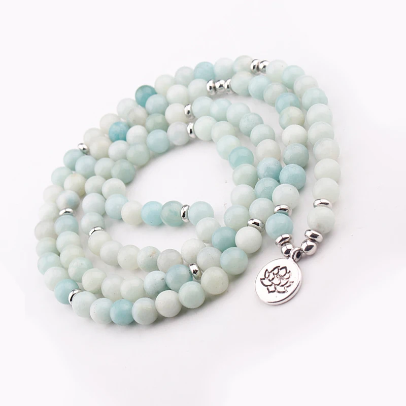 

Women Men Wrap Bracelets 108 Mala Beads Natural Stone Bracelet & Necklace Fashion Jewelry Classic Pulsera