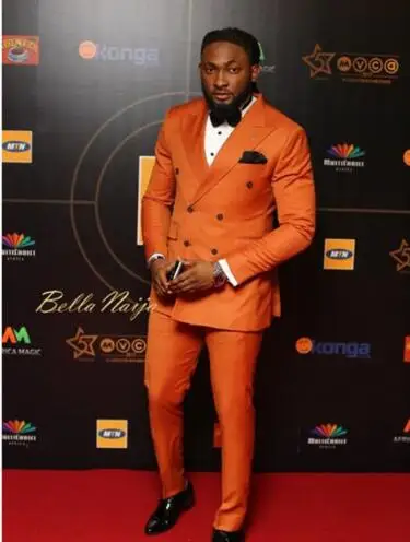 

2021 Custom Made Orange Men Suit Blazers For Prom 2 Pieces Jacket With Pants Groom Wedding Suits Slim Fit Best Man Mens Tuxedos