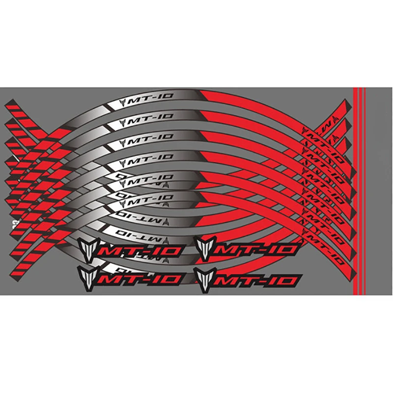 12 полосок отражающая наклейка на колесо мотоцикла обод полоса внешний