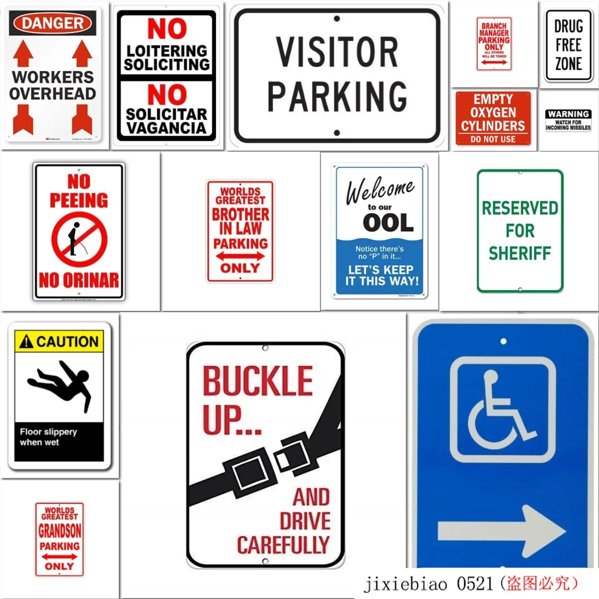 Великая жестяная вывеска из алюминия не оставляет парковки сохраняет вождение