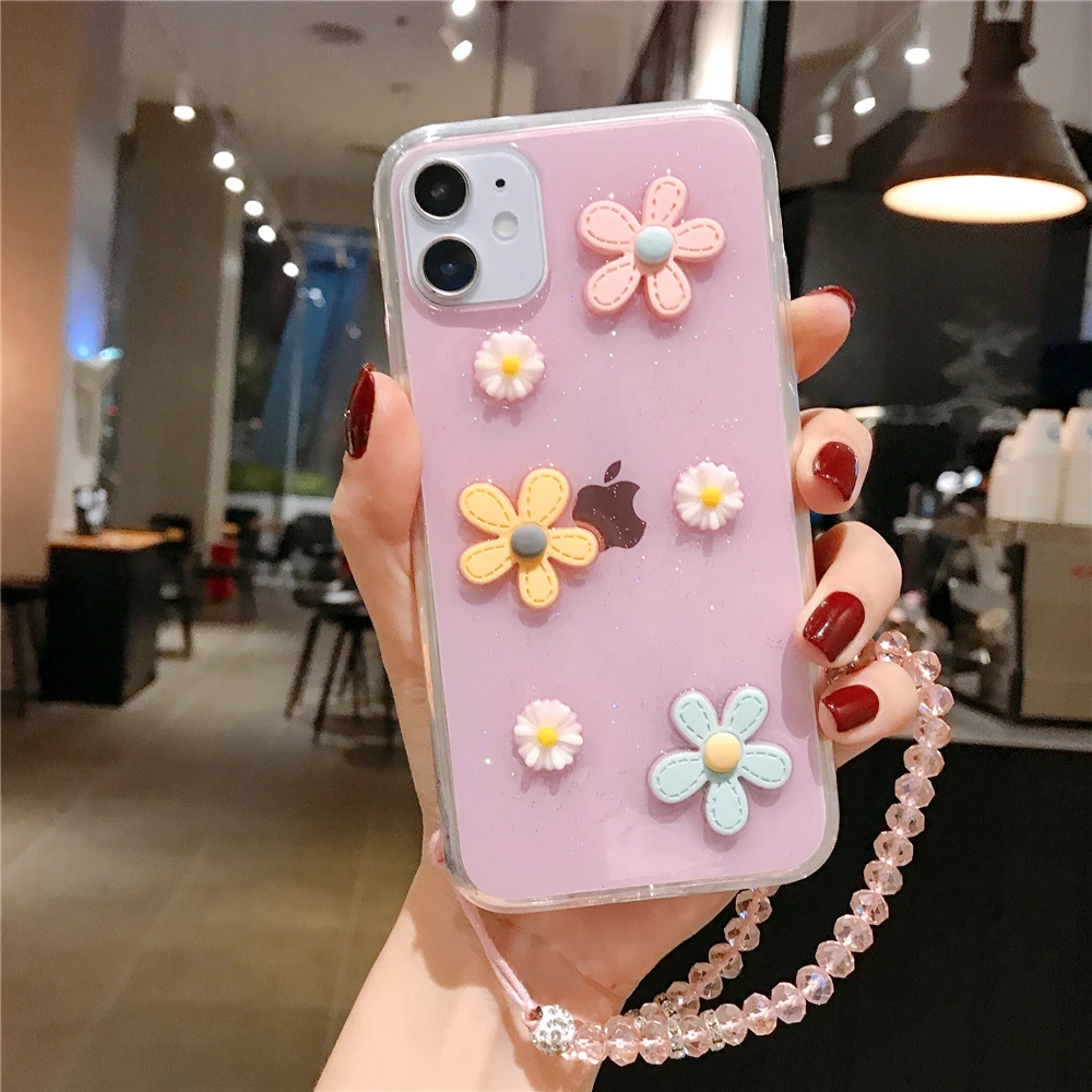 Fresh flowers Soft Case for iPhone 6 7 8 Plus 6SPlus 8Plus X XR XS 11 Pro MAX Luxury Cell Phone Back Cover SE 2020 | Мобильные