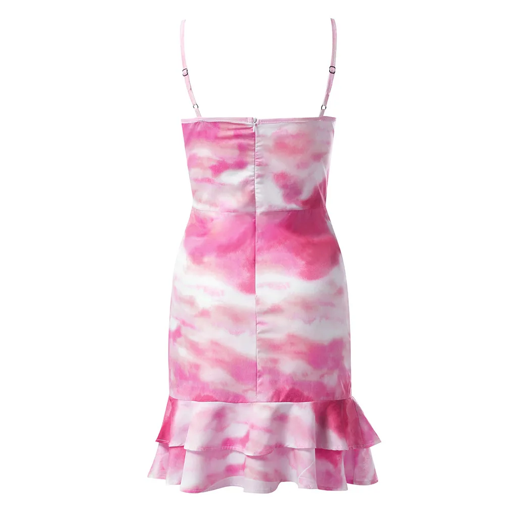 @ Женская Сексуальная Bodycon платье без рукавов варенка с рюшами Асимметричный