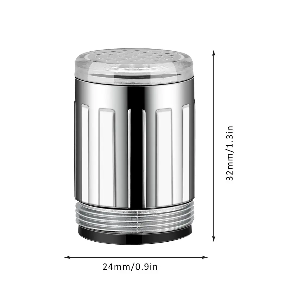 

LED Home Faucet Water Glow Faucet Tap Head Home Bathroom Decoration Stainless Steel Water Tap Splash Extension Head