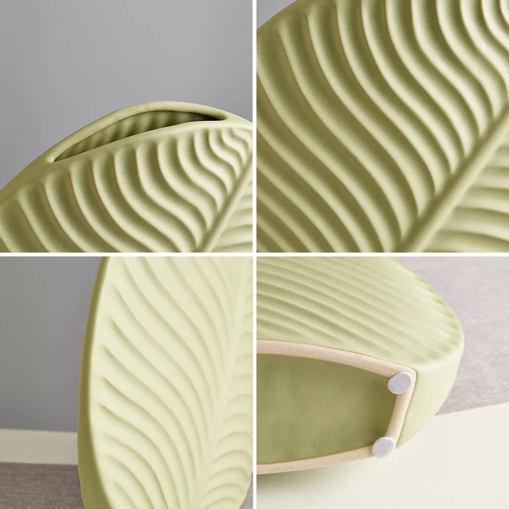 

Tree Leaves Ceramic Vase Modern Minimalist Decoration Living Room Flower Container Wedding Home Decor Ornament
