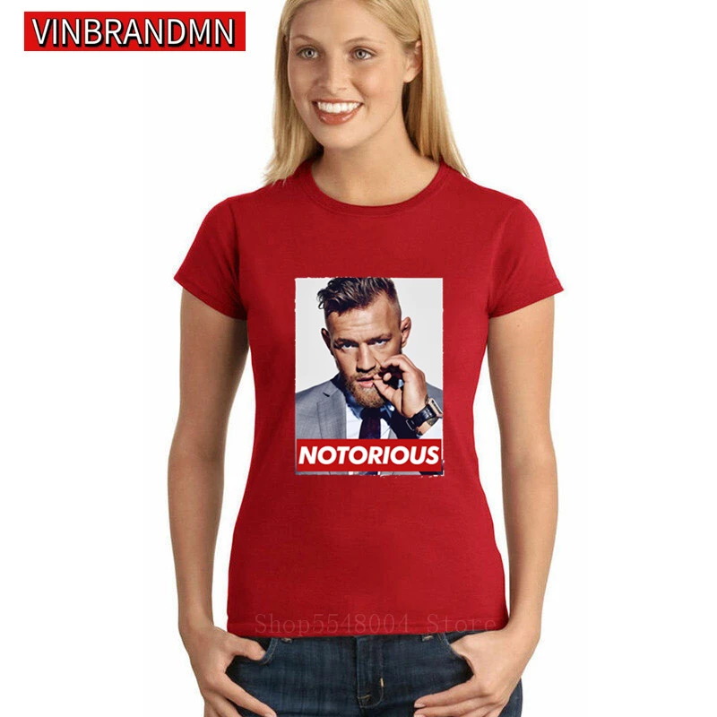 Conor Mcgregor T shirt Women Brand Clothing Fashion Crewneck Fans Tshirt Pure Cotton Group Club Fighter T-shirts femme Camisetas | Женская