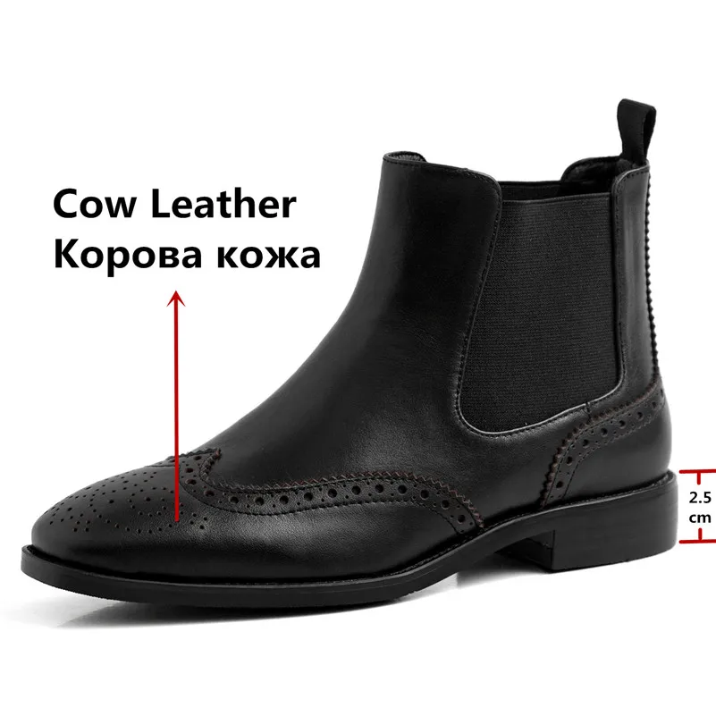 Женские ботинки Челси FEDONAS повседневные из натуральной кожи с квадратным носком