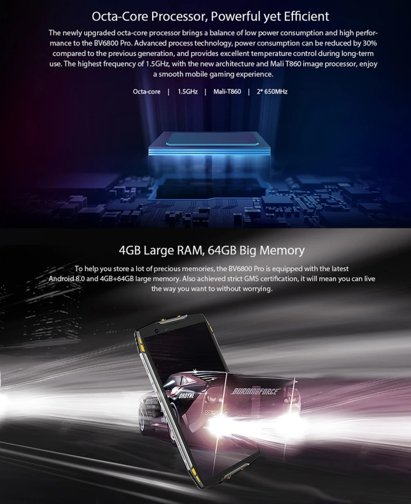 Blackview BV6800 Pro Прочный смартфон 6580 мАч 4 Гб+ 64 Гб 5,7 ''MTK6750T Восьмиядерный 4G мобильный телефон отпечаток пальца NFC Беспроводной