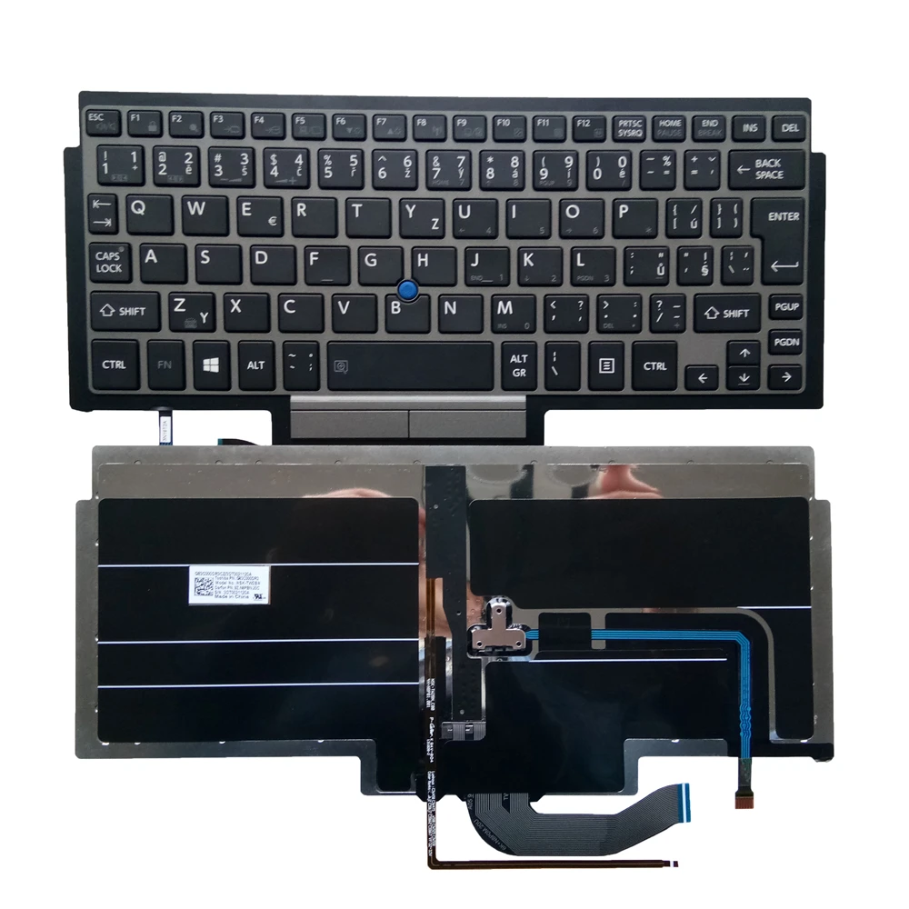 

OVY CZ Чешская Клавиатура для ноутбука TOSHIBA Z20T-B с подсветкой P/N: G83C000DR3 9Z.N8PBN.20C
