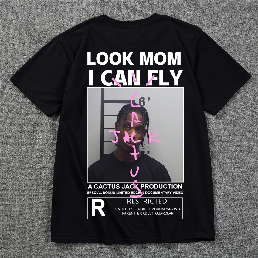 

Распродажа 2022, летняя футболка С КАКТУСОМ, стиль «Мама и я могу летать», футболки ASTROWORLD в стиле хип-хоп с коротким рукавом