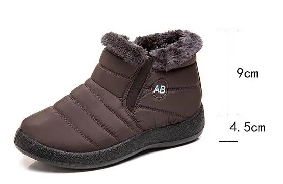 New Women Winter Snow Shoes Snow Boots Warm Plush Antiskid Bottom Thermal Waterproof women Ski Boots Size 35-43 C418