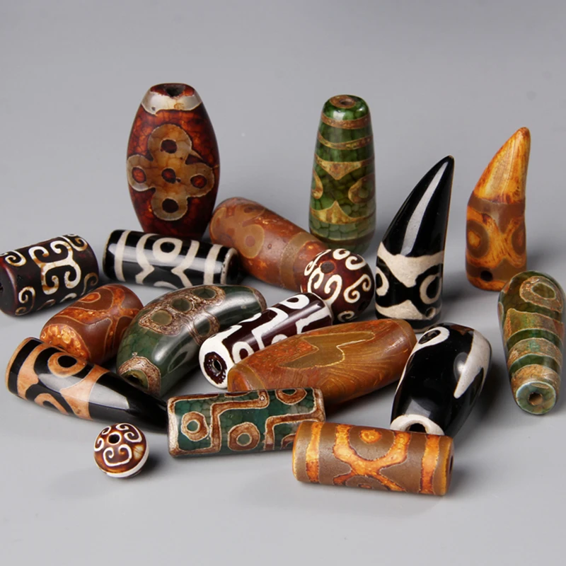 Круглые тибетские Агаты Dzi овальные рожки свободные бусины сделай сам для