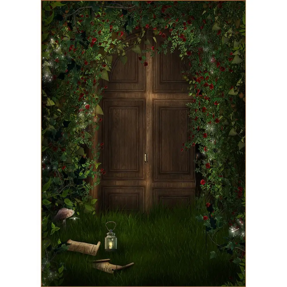 Виниловый фон для фотосъемки с изображением зеленых листьев цветов стены