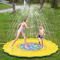 outdoor inflatable kids water splash play mat summer garden gaming sprinklers baby play water games beach mat cushion toys