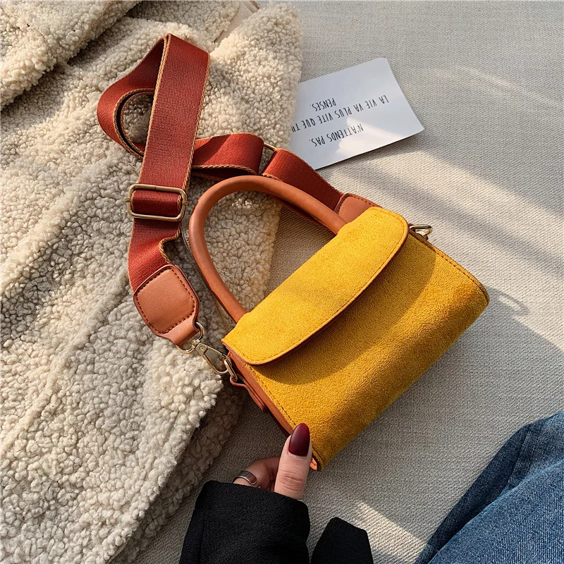 Suede Leather Crossbody Bags Women's Handbags High Quality Female Shoulder Girls Purses Luxury with handle | Багаж и сумки
