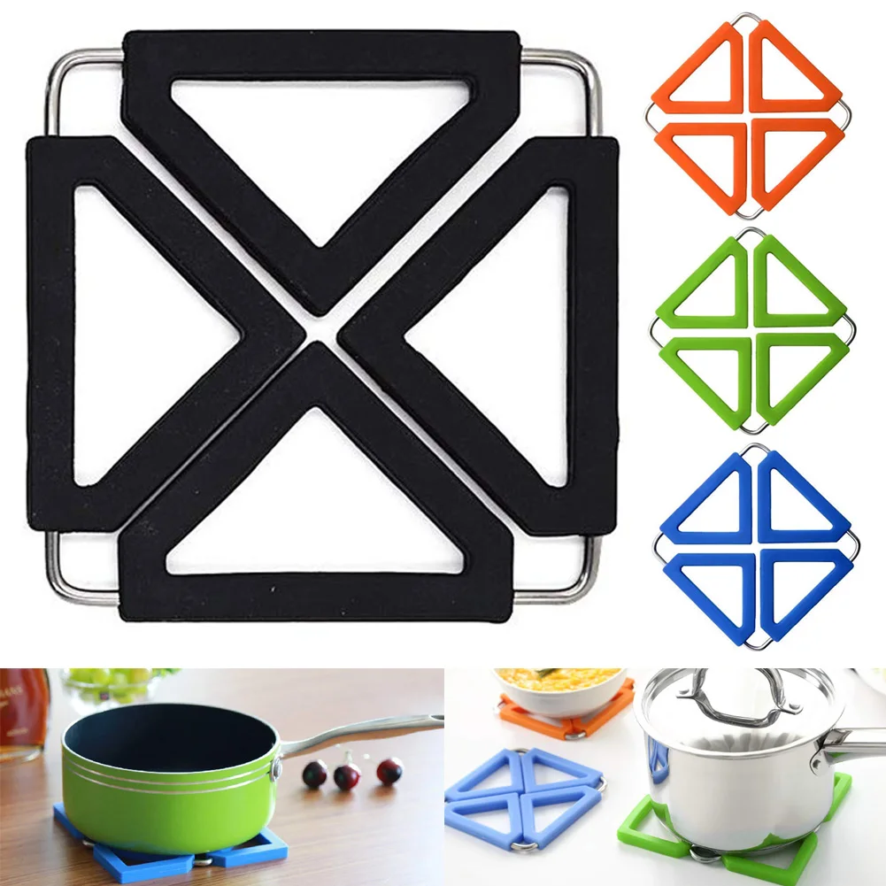 

4 шт. силиконовых кейсов Сталь чаша коврики горячий горшок изоляции подставки для дома Кухня BDF99