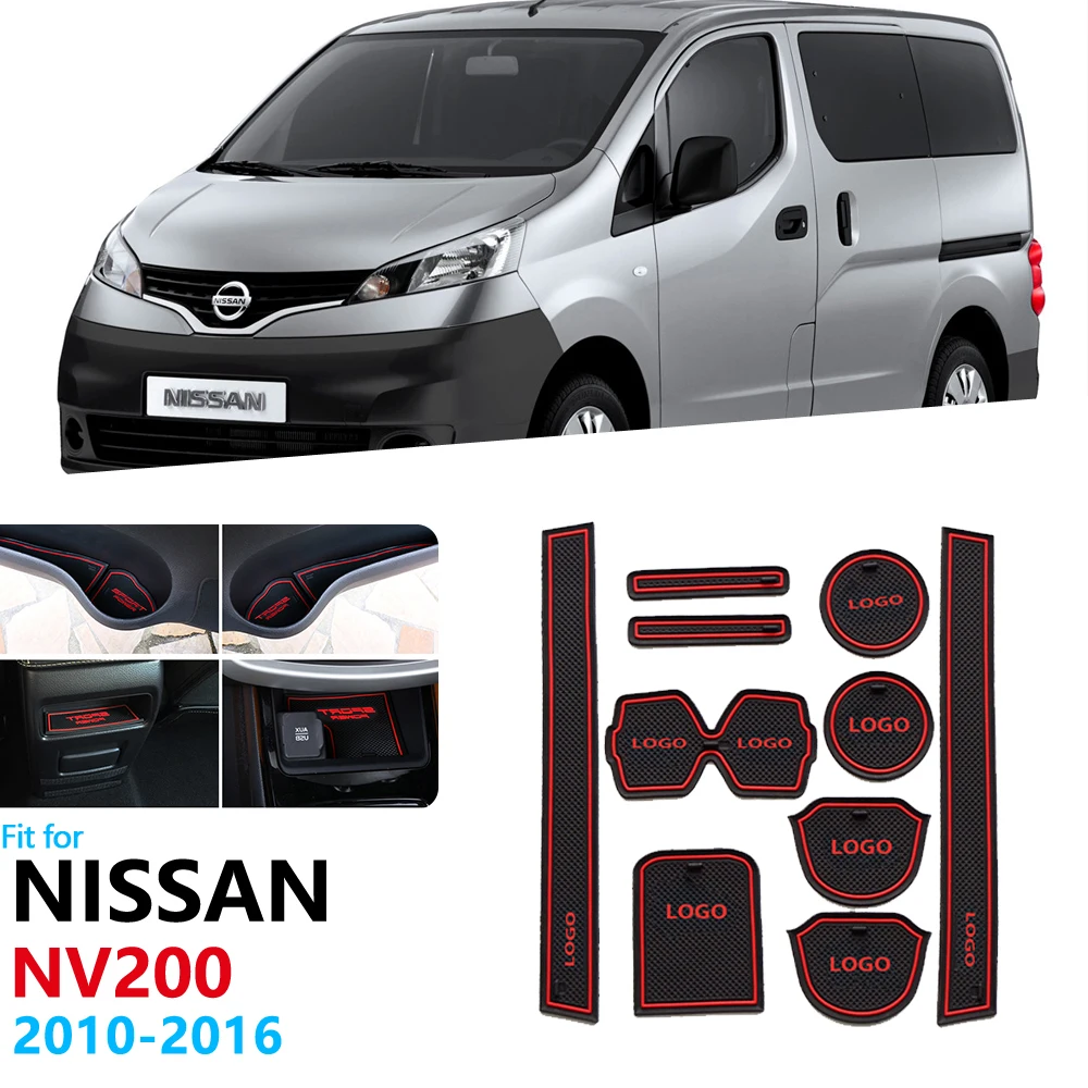 Нескользящий Резиновый коврик для ворот и чашек Nissan NV200 Evalia Vanette дверных канавок