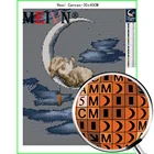 MEIVN 5D алмазная живопись сделай сам, спящий кролик и луна, полноразмерная Алмазная вышивка, картина стразы из мультфильма, Набор для творчества