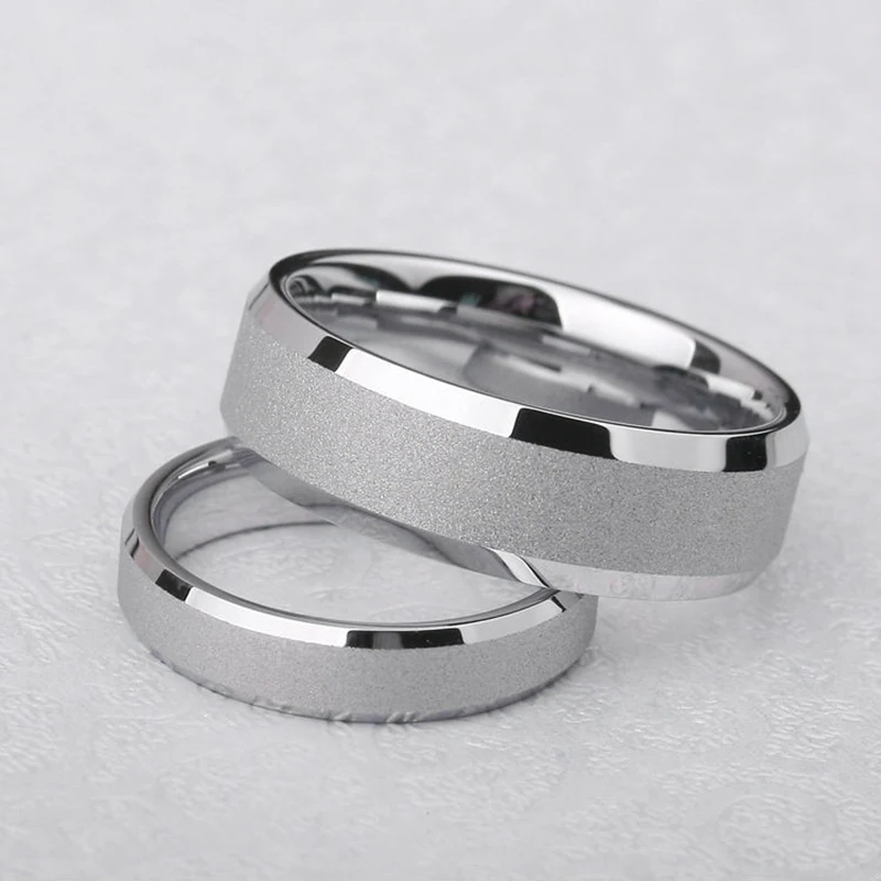 Парные ювелирные изделия карбида вольфрама обручальное кольцо Матовый центр