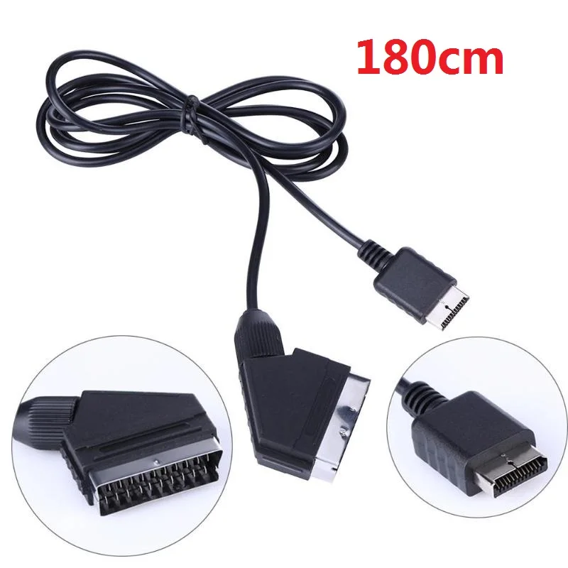 1 8 м RGB Scart кабель для Sony Playstation PS1 PS2 PS3 TV AV сменный Соединительный игровой шнур