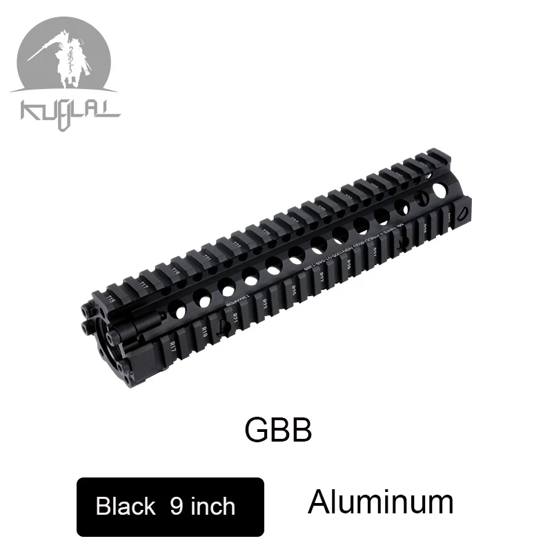MK18 9 In Black GBB Алюминиевый жесткий слой анодированный MK18 RISII " 9" 1" страйкбол handguard черный CB тактический рельс для AEG GBB гель-бластер - Цвет: MK18 9 In Black GBB