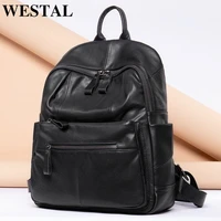 westal womens genuine leather backpacks fashion rucksack schoolbag travel daypack with luggage 13 3 laptop backpacks for men