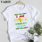 Черная футболка для девушек, женская футболка с рисунком карты Африки, женская футболка с меланином в стиле Харадзюку, лето 2020, размера плюс, женские футболки