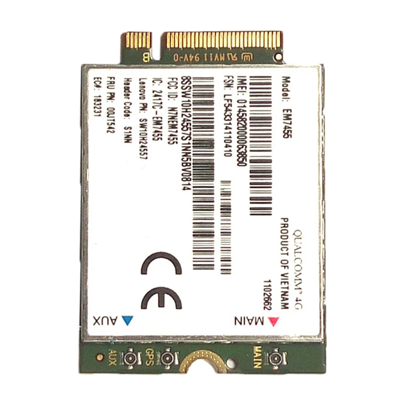 4G LTE WWAN карта для Sierra Wireless Airprime EM7455 GOBI6000 FRU:S1NN Lenovo X270 T470 T470S T470P P51 P71 2017 X1 +