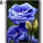 5D DIY Алмазная картина синий цветок Набор для создания пейзажа камни в форме ромба сверла вышивка мозаичная картина с изображением Стразы Декор для дома подарок