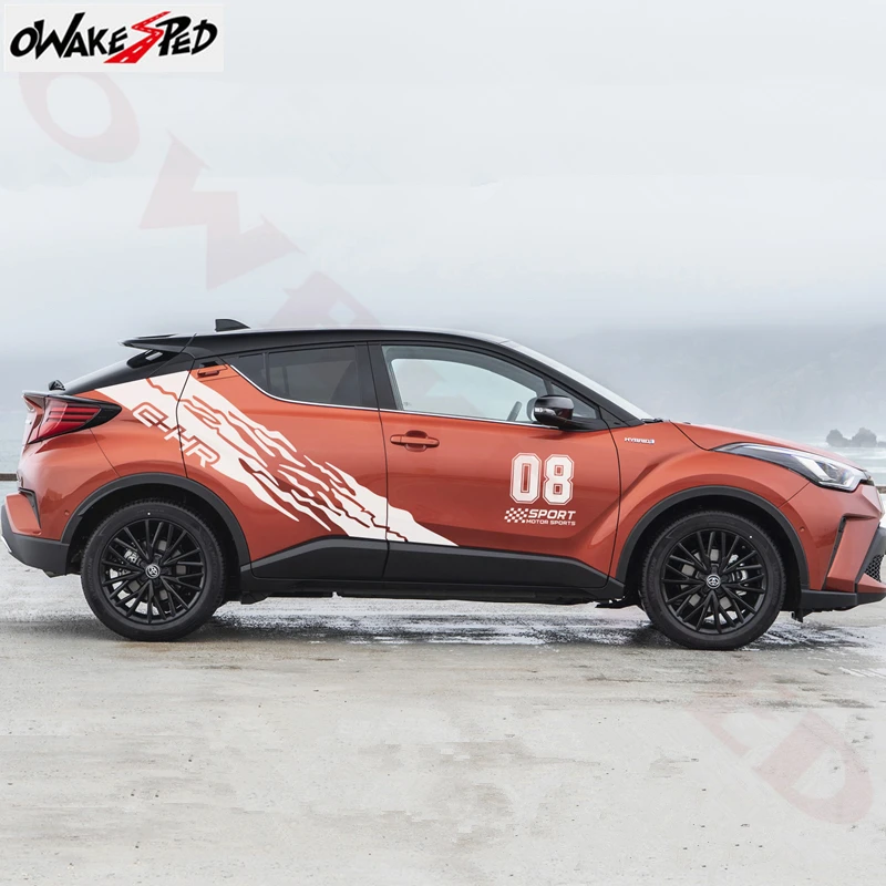 1 Набор стильных наклеек для дверей автомобиля с обеих сторон для-Toyota C-HR C HR