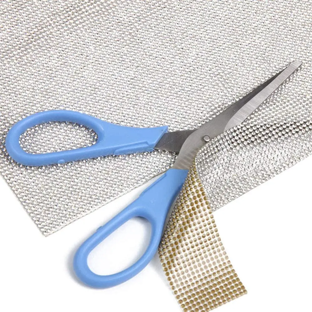 

Прозрачные стразы Ss8 2,5 мм 24*40 см, прозрачные стеклянные алмазные наклейки, сетчатая отделка для свадебного платья, ювелирных изделий, автомо...