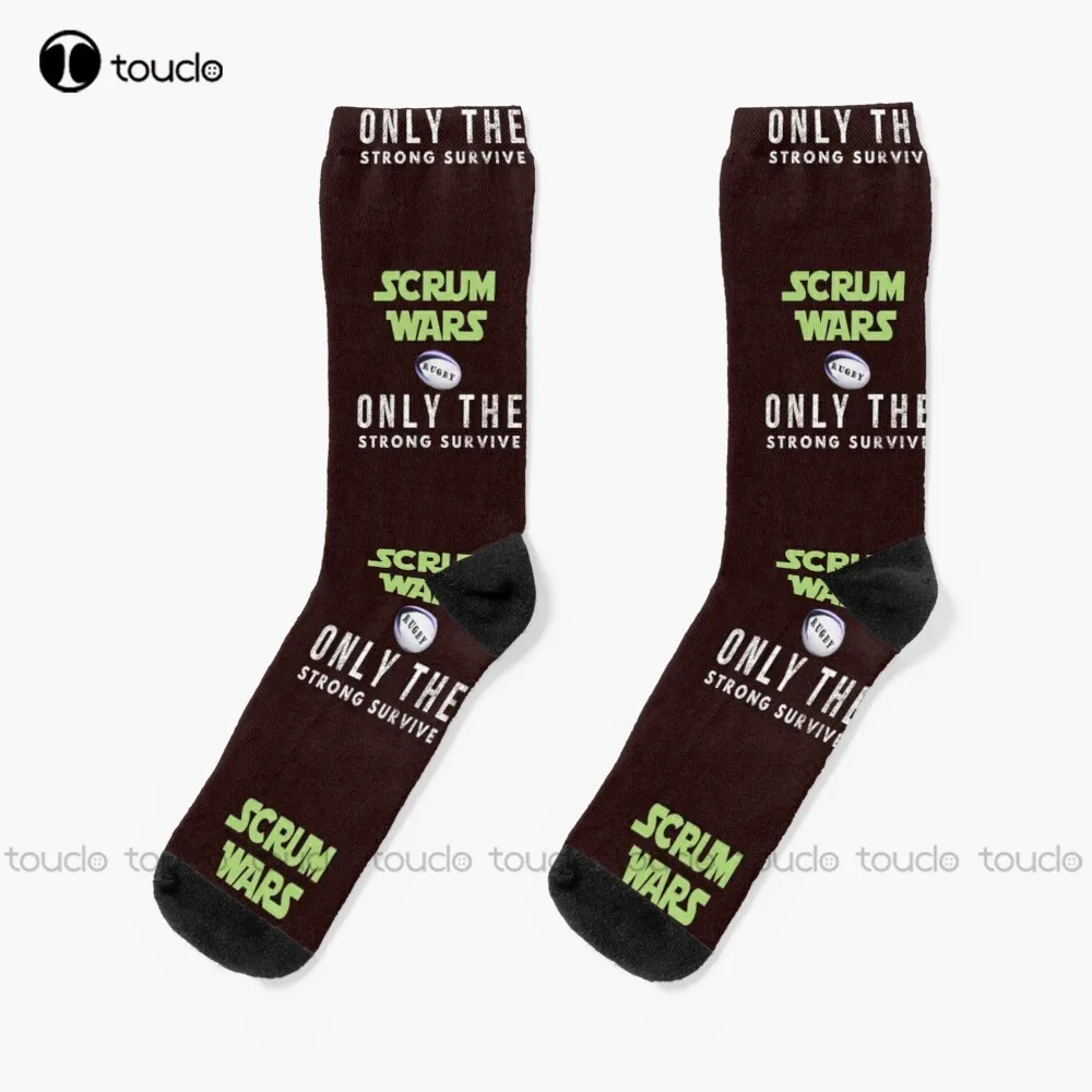 

Awesome Scrum Wars Rugby Gift Socks Womens Soccer Socks Personalized Custom Unisex Adult Teen Youth Socks 360° Digital Printing