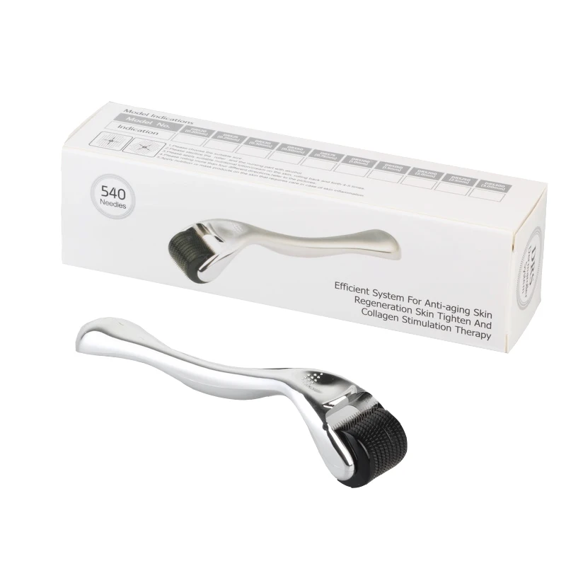 DRS540 Silver 0.25 DRS 540 мезороллер микро иглы демарный ролик микроиглы для ухода за кожей лечение выпадения волос омоложение кожи золотая ручка - Цвет: DRS540 Silver 0.25