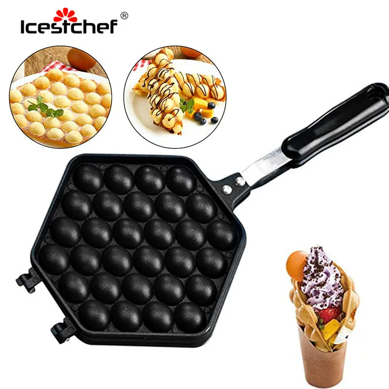 ICESTCHEF Eggettes Яйцо вафельница форма антипригарная тарелка торт выпечки Пан QQ печь